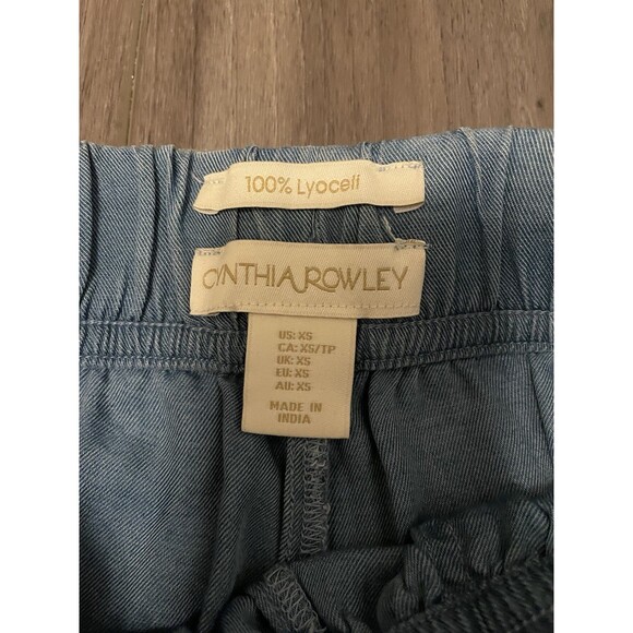 Cynthia Rowley pants Women’s XS Blue 100% Lyocell Ankle Pants Elastic Waist NWT - Picture 5 of 11
